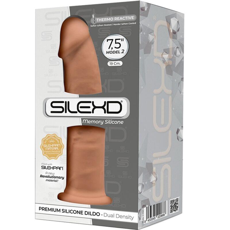 SILEXD - MODELO 2 PENE REALISTICO SILICONA PREMIUM SILEXPAN CARAMELO 19 CM - Sensuana.es