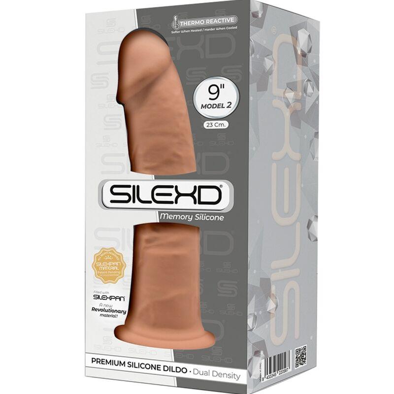 SILEXD - MODELO 2 PENE REALISTICO SILICONA PREMIUM SILEXPAN CARAMELO 23 CM - Sensuana.es