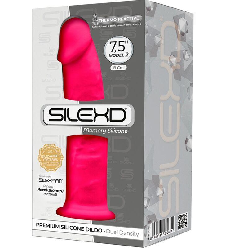 SILEXD - MODELO 2 PENE REALISTICO SILICONA PREMIUM SILEXPAN FUCSIA 19 CM - Sensuana.es