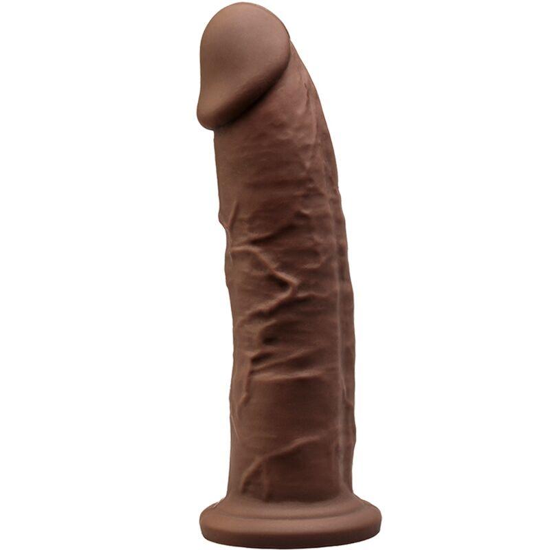 SILEXD - MODELO 2 PENE REALISTICO SILICONA PREMIUM SILEXPAN MARRON 19 CM - Sensuana.es