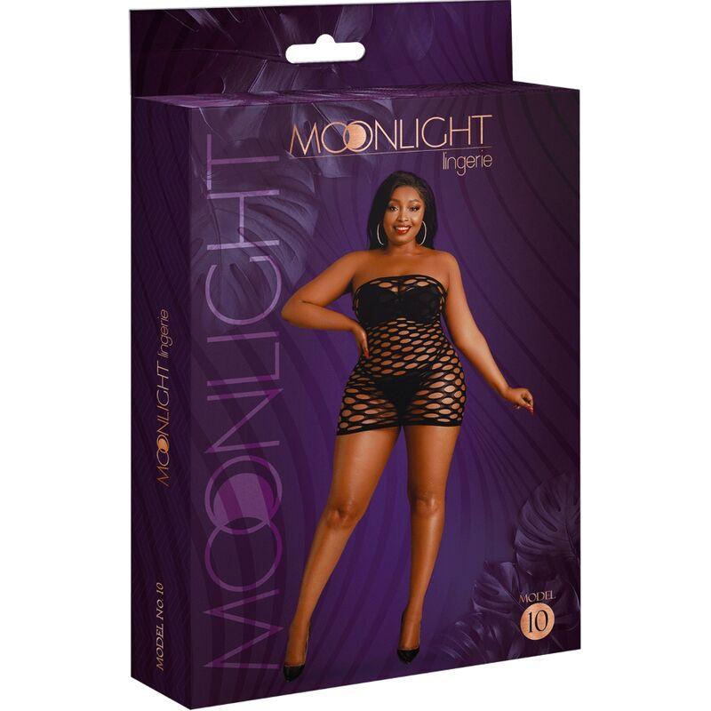 MOONLIGHT - MODELO 10 VESTIDO REJILLA NEGRO TALLA UNICA / PLUS SIZE - Sensuana.es