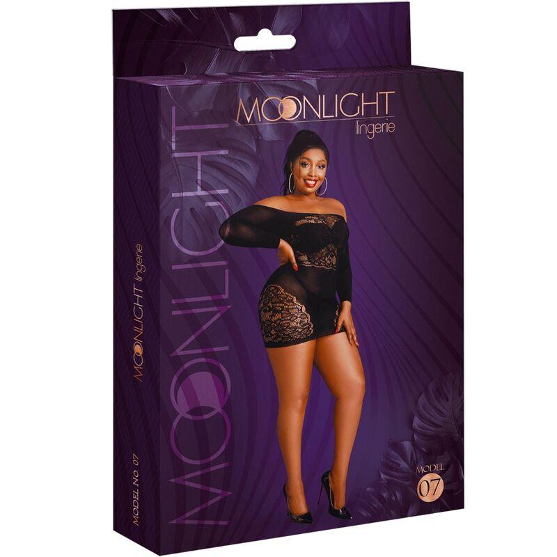 MOONLIGHT - MODELO 7 VESTIDO MANGA LARGA NEGRO TALLA UNICA / PLUS SIZE - Sensuana.es