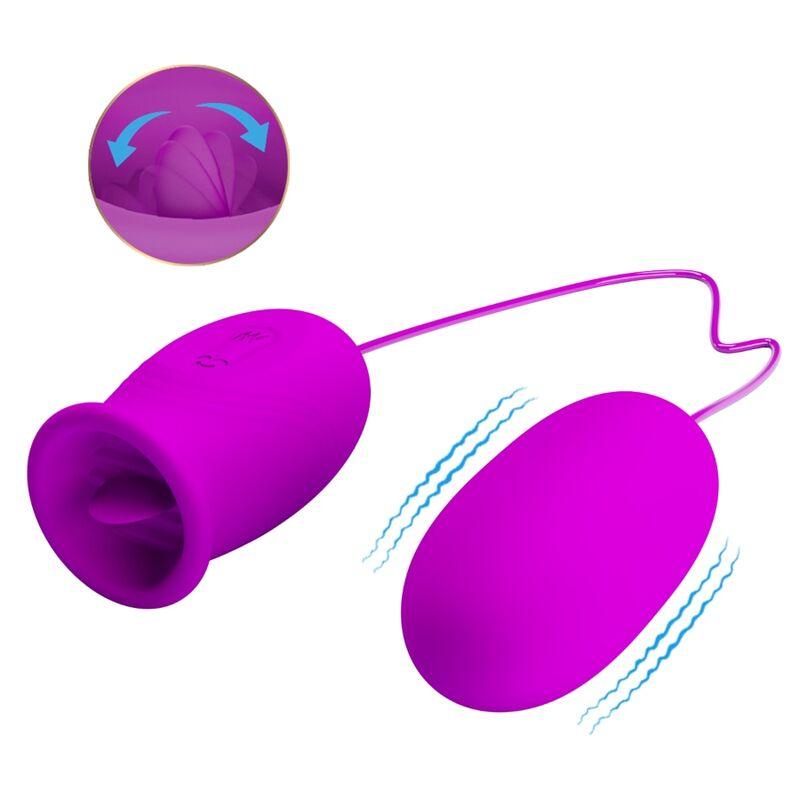 PRETTY LOVE - DAISY HUEVO DUAL VIBRADOR RECARGABLE MORADO - Sensuana.es