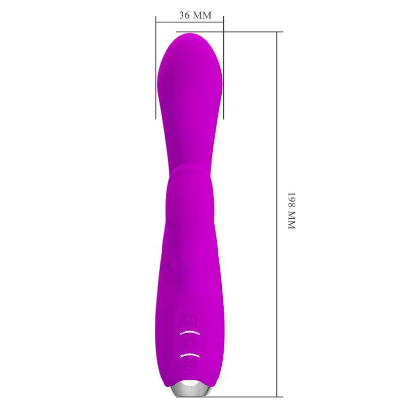 PRETTY LOVE - GLORIA VIBRADOR CONEJO RECARGABLE-IMPERMEABLE MORADO - Sensuana.es