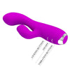 PRETTY LOVE - GLORIA VIBRADOR CONEJO RECARGABLE-IMPERMEABLE MORADO - Sensuana.es