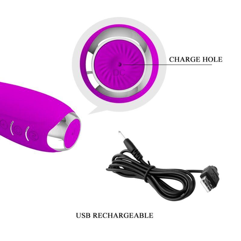 PRETTY LOVE - HECTOR VIBRADOR ELECTROSHOCK RECARGABLE & IMPERMEABLE MORADO - Sensuana.es