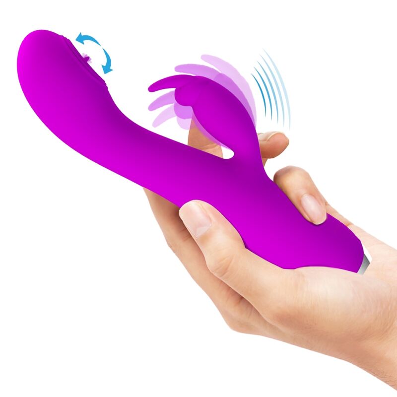 PRETTY LOVE - RACHEL VIBRADOR RECARGABLE CON SUCCIONADOR MORADO - Sensuana.es