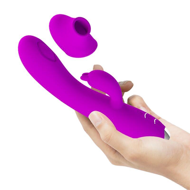 PRETTY LOVE - REGINA VIBRADOR-SUCCIONADOR RECARGABLE MORADO - Sensuana.es