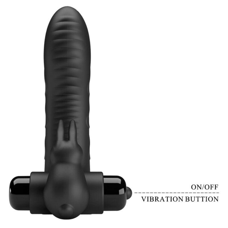 PRETTY LOVE - VANCE FUNDA DEDO VIBRADOR CONEJO NEGRO - Sensuana.es