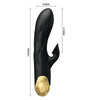 PRETTY LOVE - VIBRADOR DE LUJO BAÑADO EN ORO RECARGABLE NEGRO - Sensuana.es