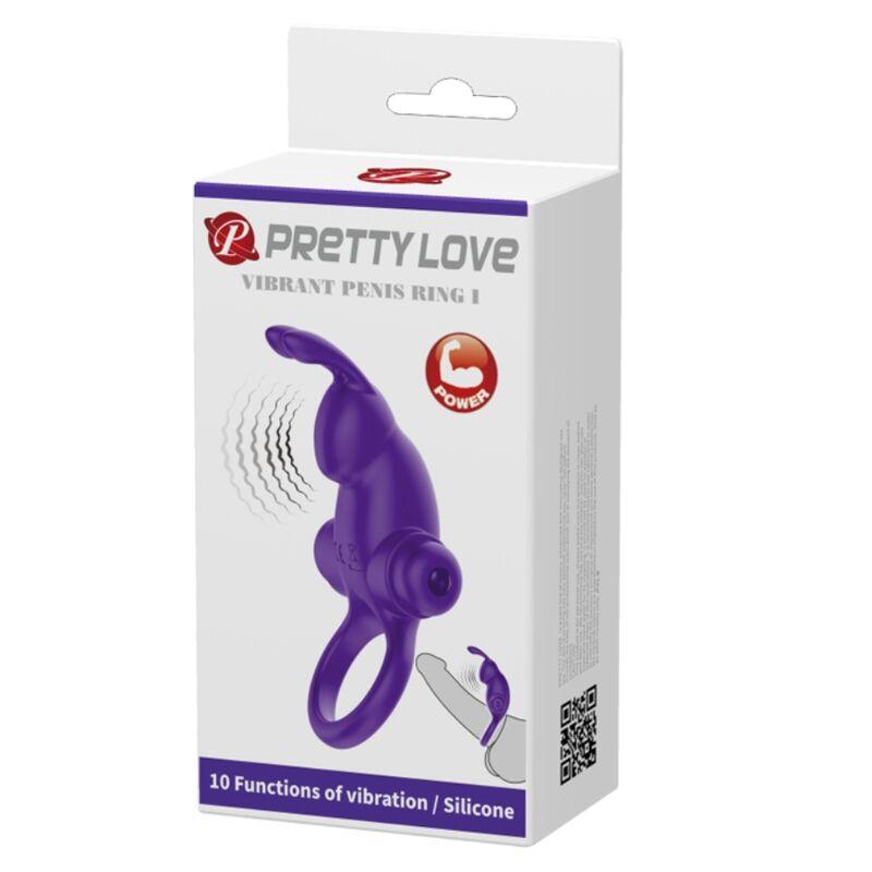 PRETTY LOVE - ANILLO VIBRADOR I CONEJO PARA PENE MORADO - Sensuana.es