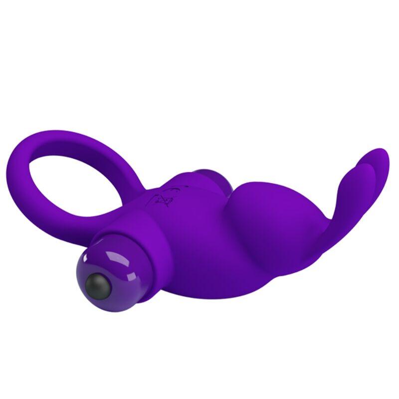 PRETTY LOVE - ANILLO VIBRADOR I CONEJO PARA PENE MORADO - Sensuana.es