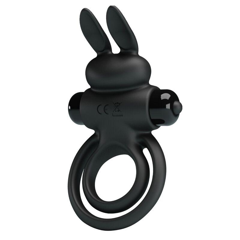 PRETTY LOVE - ANILLO VIBRADOR III CONEJO PARA PENE NEGRO - Sensuana.es