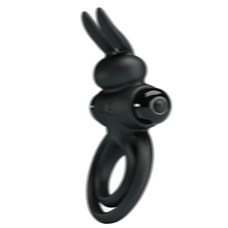 PRETTY LOVE - ANILLO VIBRADOR III CONEJO PARA PENE NEGRO - Sensuana.es