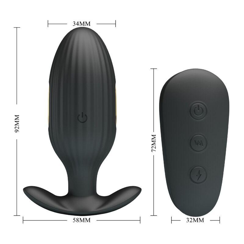 PRETTY LOVE - KELLY PLUG ANAL VIBRADOR RECARGABLE NEGRO - Sensuana.es