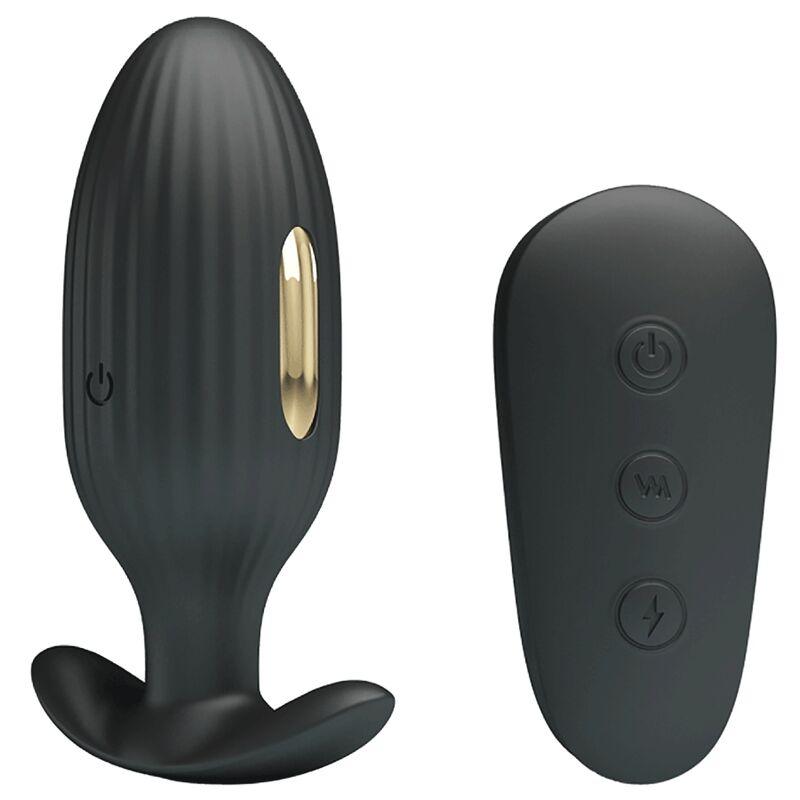 PRETTY LOVE - KELLY PLUG ANAL VIBRADOR RECARGABLE NEGRO - Sensuana.es