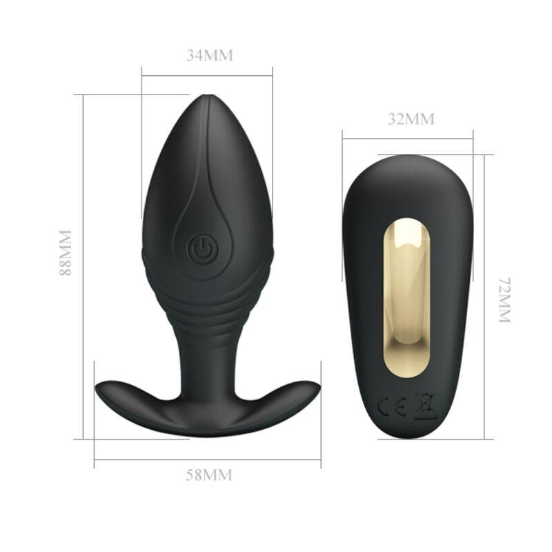 PRETTY LOVE - REGINA PLUG ANAL VIBRADOR RECARGABLE NEGRO - Sensuana.es