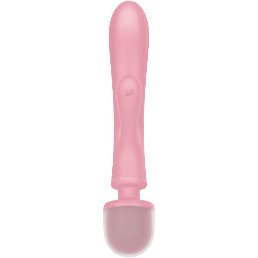 SATISFYER - TRIPLE LOVER MASAJEADOR VIBRADOR RABBIT ROSA - Sensuana.es