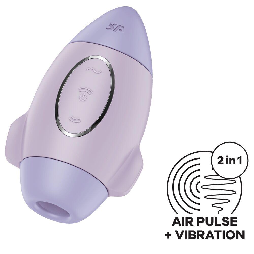 SATISFYER - MISSION CONTROL LILA VIBRADOR PEQUEÑO DE DOBLE IMPULSO - Sensuana.es