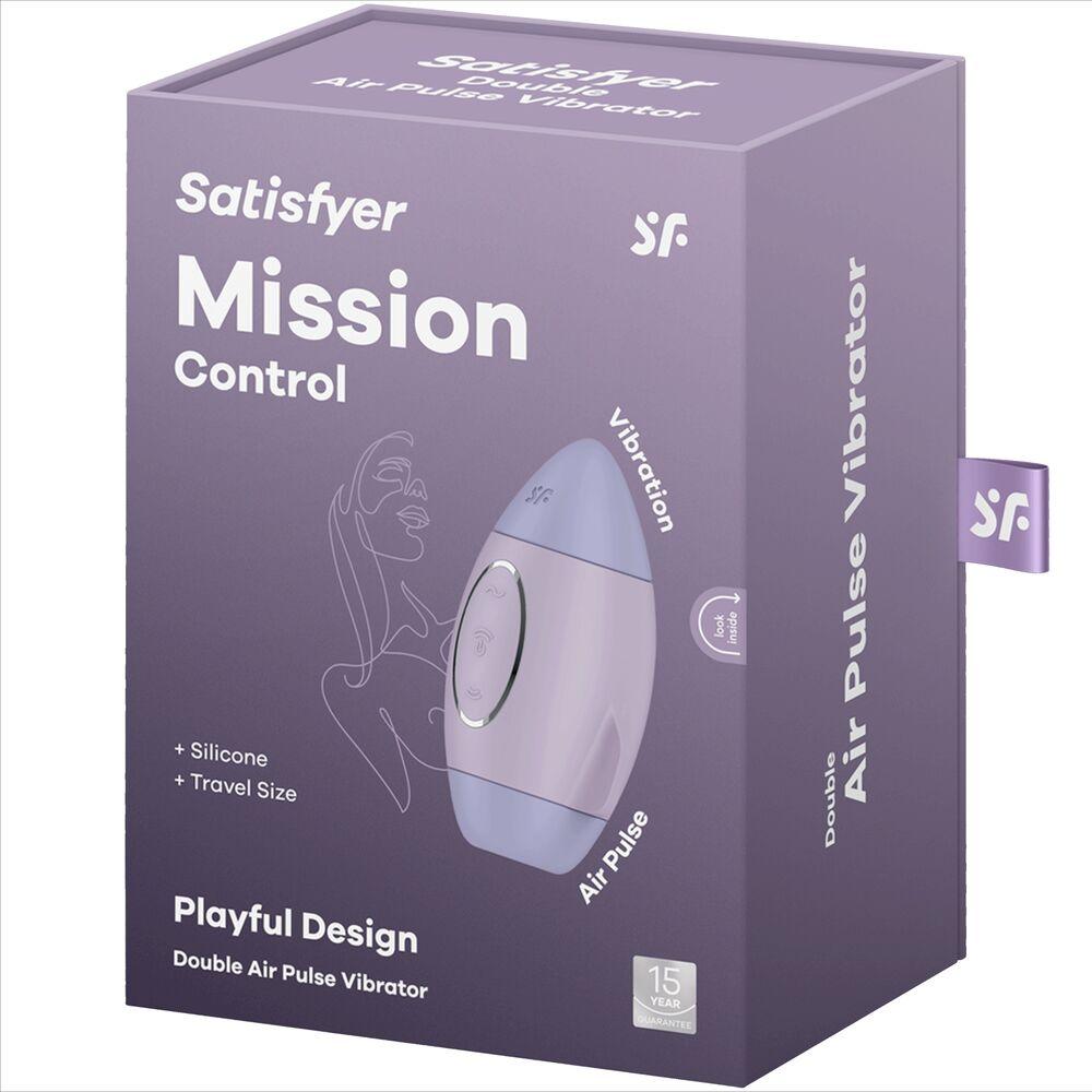 SATISFYER - MISSION CONTROL LILA VIBRADOR PEQUEÑO DE DOBLE IMPULSO - Sensuana.es