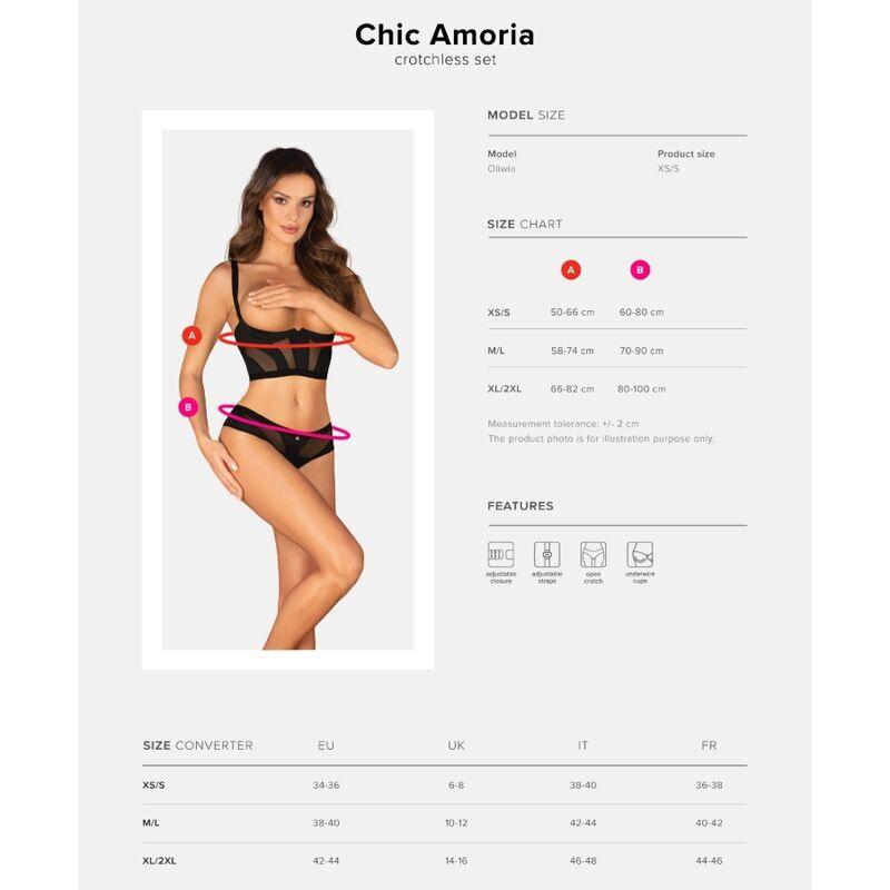 OBSESSIVE - CHIC AMORIA SET 2 PIEZAS SIN COPA XS/S - Sensuana.es