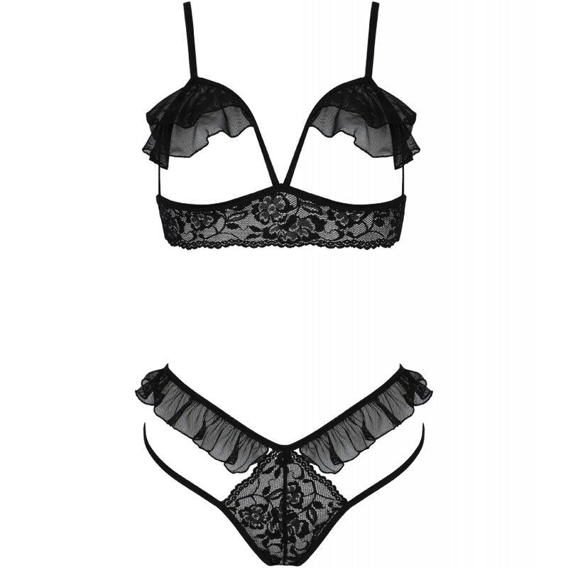 PASSION - DOLLY SET DOS PIEZAS NEGRO S/M - Sensuana.es