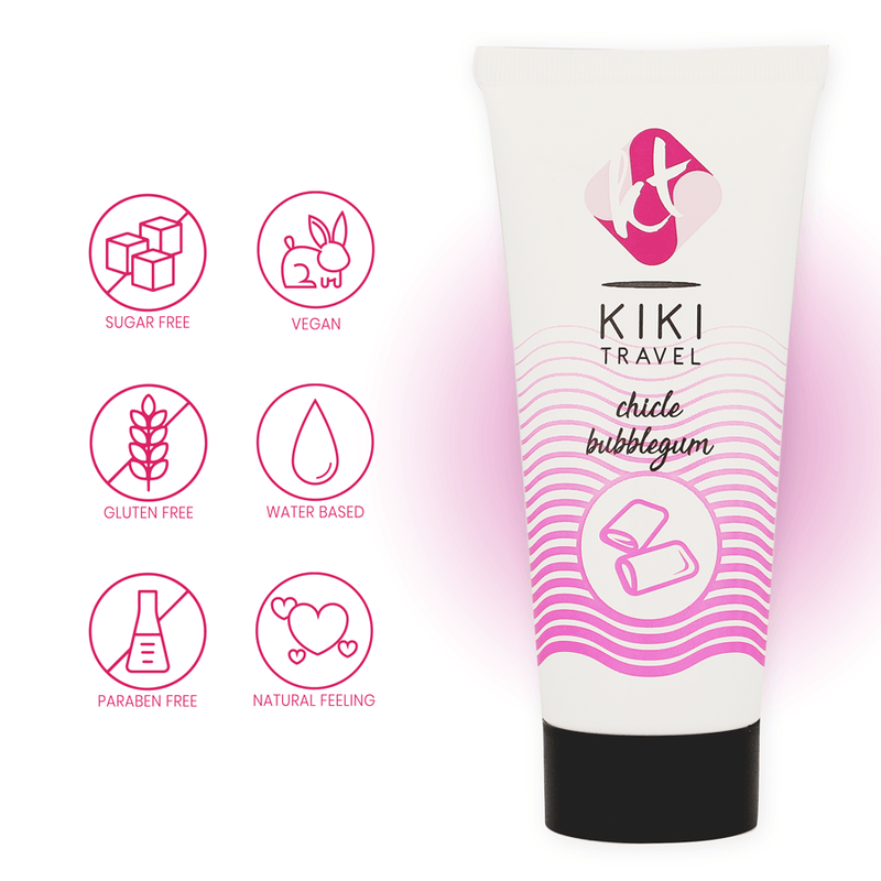 KIKÍ TRAVEL - LUBRICANTE SABOR A CHICLE 50 ML - Sensuana.es