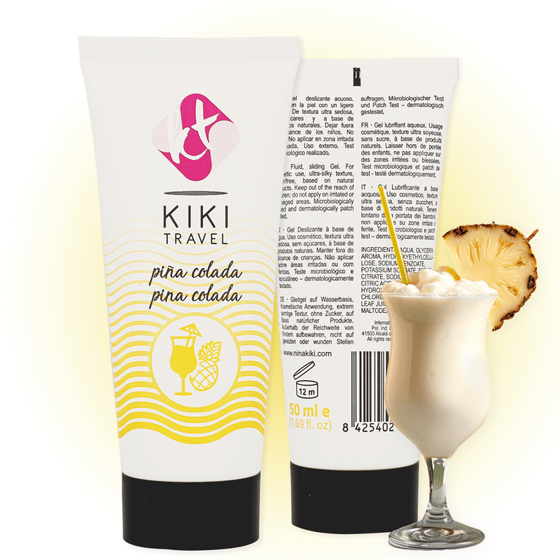 KIKÍ TRAVEL - LUBRICANTE SABOR A PIÑA COLADA 50 ML - Sensuana.es