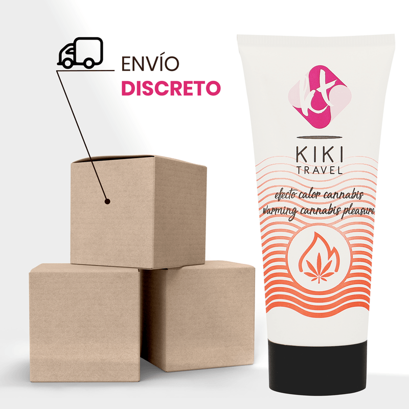 KIKÍ TRAVEL - GEL DESLIZANTE SABOR A CANNABIS EFECTO CALOR INTENSO 50 ML - Sensuana.es