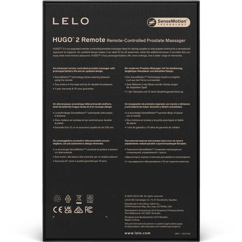 LELO - HUGO 2 MASAJEADOR DE PROSTATA CONTROL REMOTO VERDE - Sensuana.es