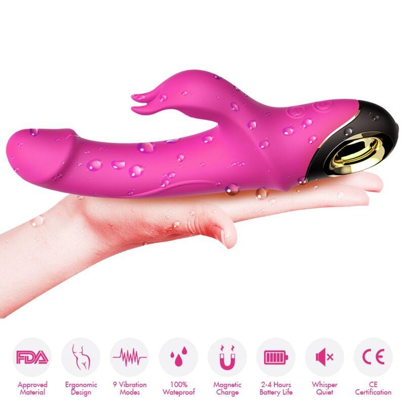 ARMONY - METEROR DILDO VIBRADOR RABBIT ROTADOR FUCSIA - Sensuana.es