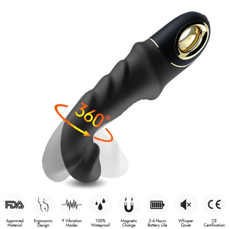 ARMONY - JOYBLADE DILDO VIBRADOR ROTADOR NEGRO - Sensuana.es