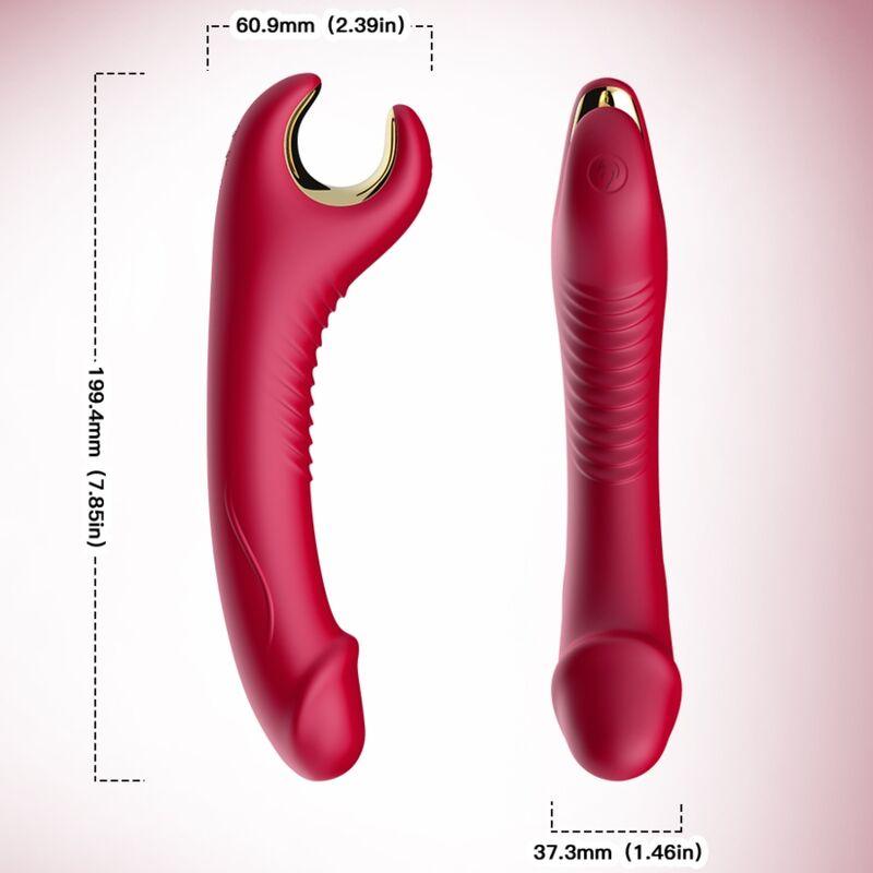 ARMONY - PRINCE DILDO VIBRADOR & ROTADOR ROJO - Sensuana.es