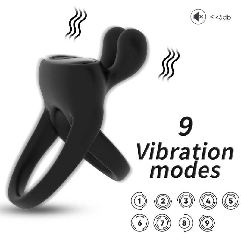 ARMONY - ANILLO VIBRADOR RABBIT NEGRO - Sensuana.es