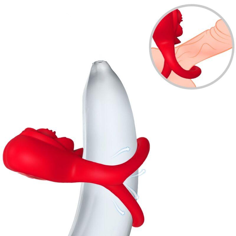 ARMONY - ANILLO VIBRADOR CORAZÓN ROJO - Sensuana.es