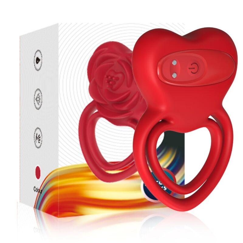 ARMONY - ANILLO VIBRADOR CORAZÓN ROJO - Sensuana.es