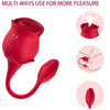 ARMONY - ROSA SUCCIONADOR DE CLITORIS & VIBRADOR 10 MODOS ROJO - Sensuana.es