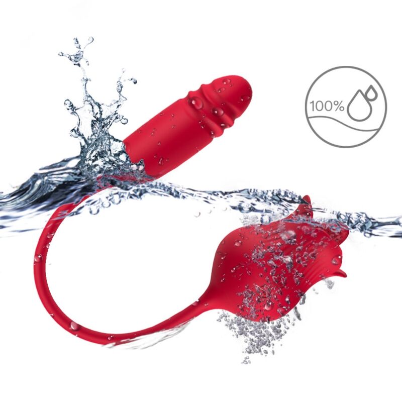 ARMONY - ROSELIP ESTIMULADOR CLITORIS CON LENGUA 10 MODOS & VIBRADOR ROJO - Sensuana.es