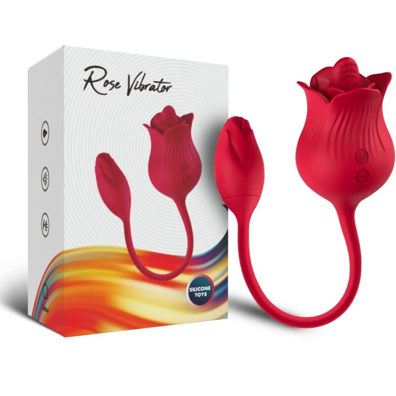 ARMONY - ROSA VIBRADOR ESTIMULADOR CLÍTORIS CON COLA 10 MODOS ROJO - Sensuana.es