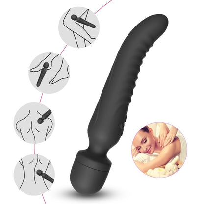 ARMONY - MISSION MASAJEADOR & VIBRADOR EFECTO CALOR NEGRO - Sensuana.es