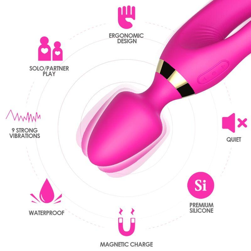 ARMONY - MASAJEADOR & VIBRADOR RABBIT FUCSIA - Sensuana.es