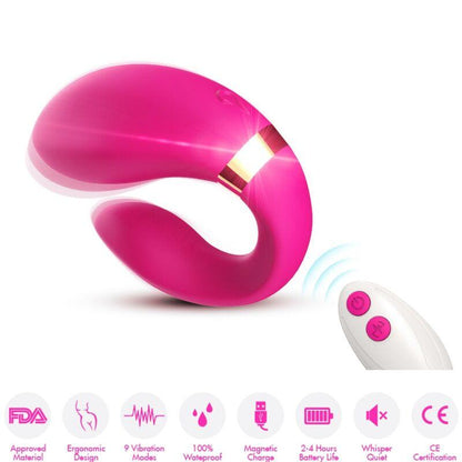 ARMONY - CRESCENT VIBRADOR PAREJA CONTROL REMOTO FUCSIA - Sensuana.es