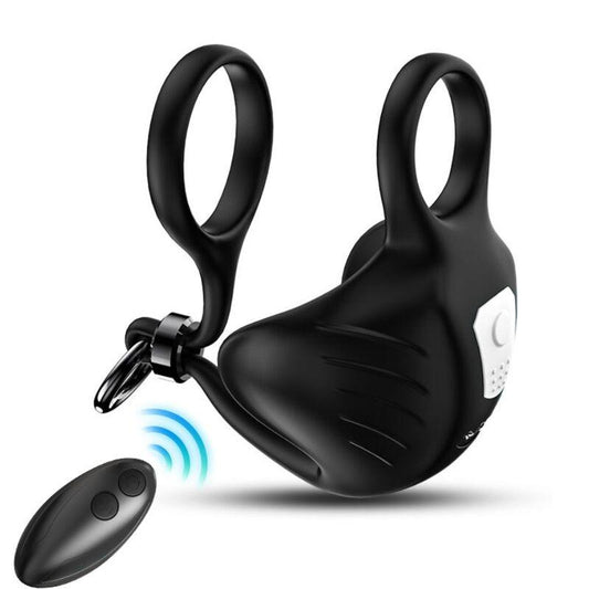 ARMONY - MANTA ANILLO VIBRADOR TESTICULOS CONTROL REMOTO NEGRO - Sensuana.es