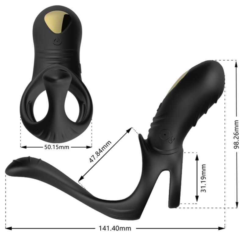 ARMONY - JOY JUMPER ANILLO VIBRADOR PAREJAS & PLUG ANAL CONTROL REMOTO NEGRO - Sensuana.es