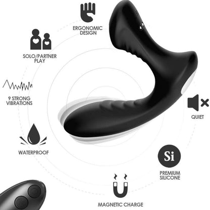 ARMONY - STORM VIBRADOR ANAL PROSTATA & PLUG CONTROL REMOTO NEGRO - Sensuana.es