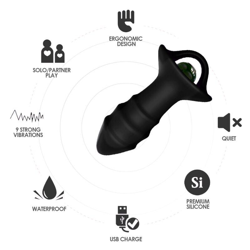 ARMONY - KYLIN DEDAL VIBRADOR & PLUG ANAL CONTROL REMOTO NEGRO - Sensuana.es