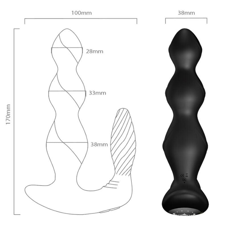 ARMONY - MANFUN VIBRADOR & ESTIMULADOR PLUG ANAL CONTROL REMOTO NEGRO - Sensuana.es