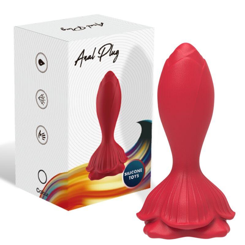 ARMONY - ROSA VIBRADOR & PLUG ANAL PEQUEÑO CONTROL REMOTO ROJO - Sensuana.es