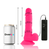 DIVERSIA - DILDO FLEXÍVEL COM VIBRAÇÃO ROSA 20,5 CM -O- 4,2 CM