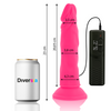 DIVERSIA - DILDO FLEXÍVEL COM VIBRAÇÃO ROSA 23 CM -O- 4,3 CM